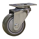 Light duty caster with polyurethane wheel